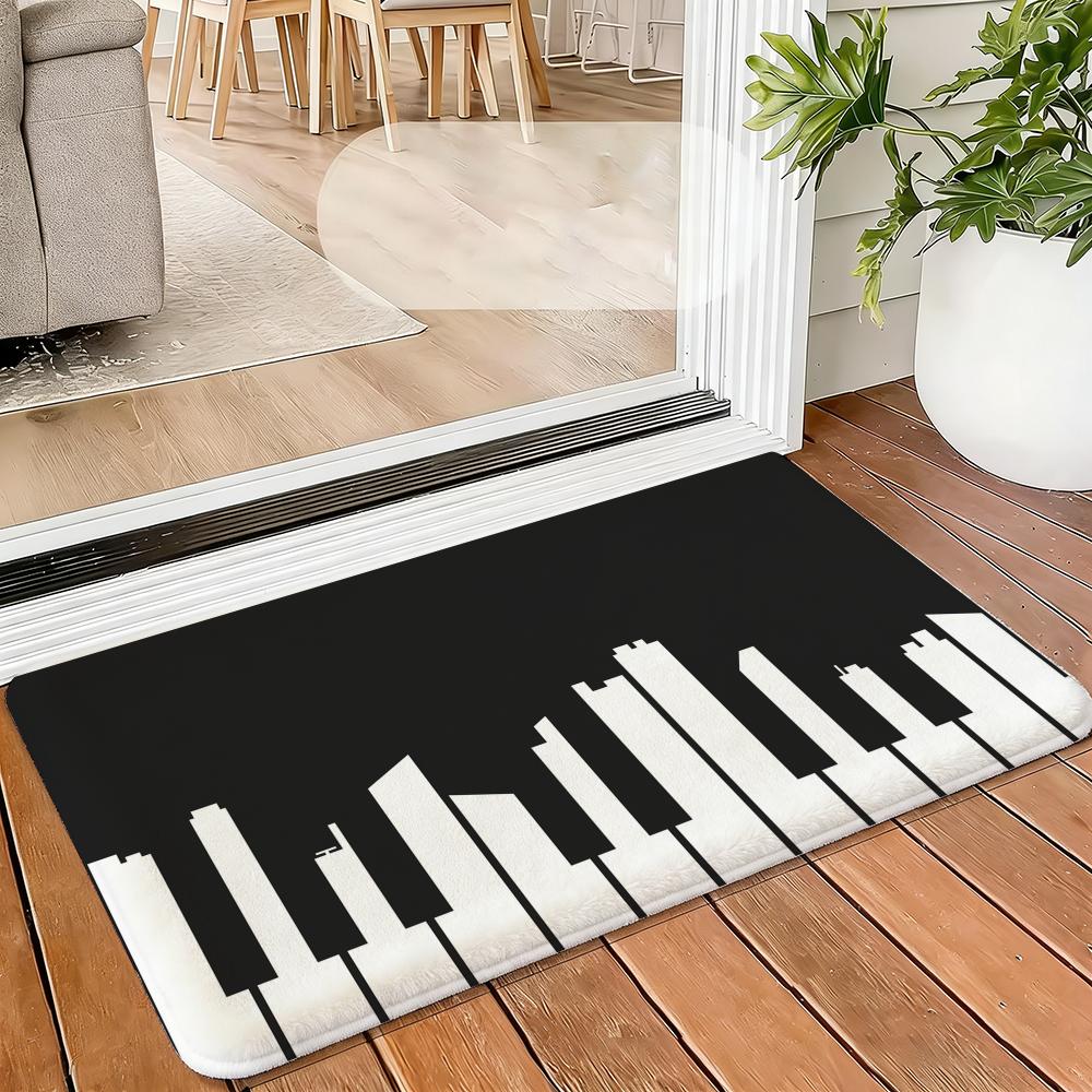 Home Textiles Notes - Music Note Piano Pattern Floor Mat