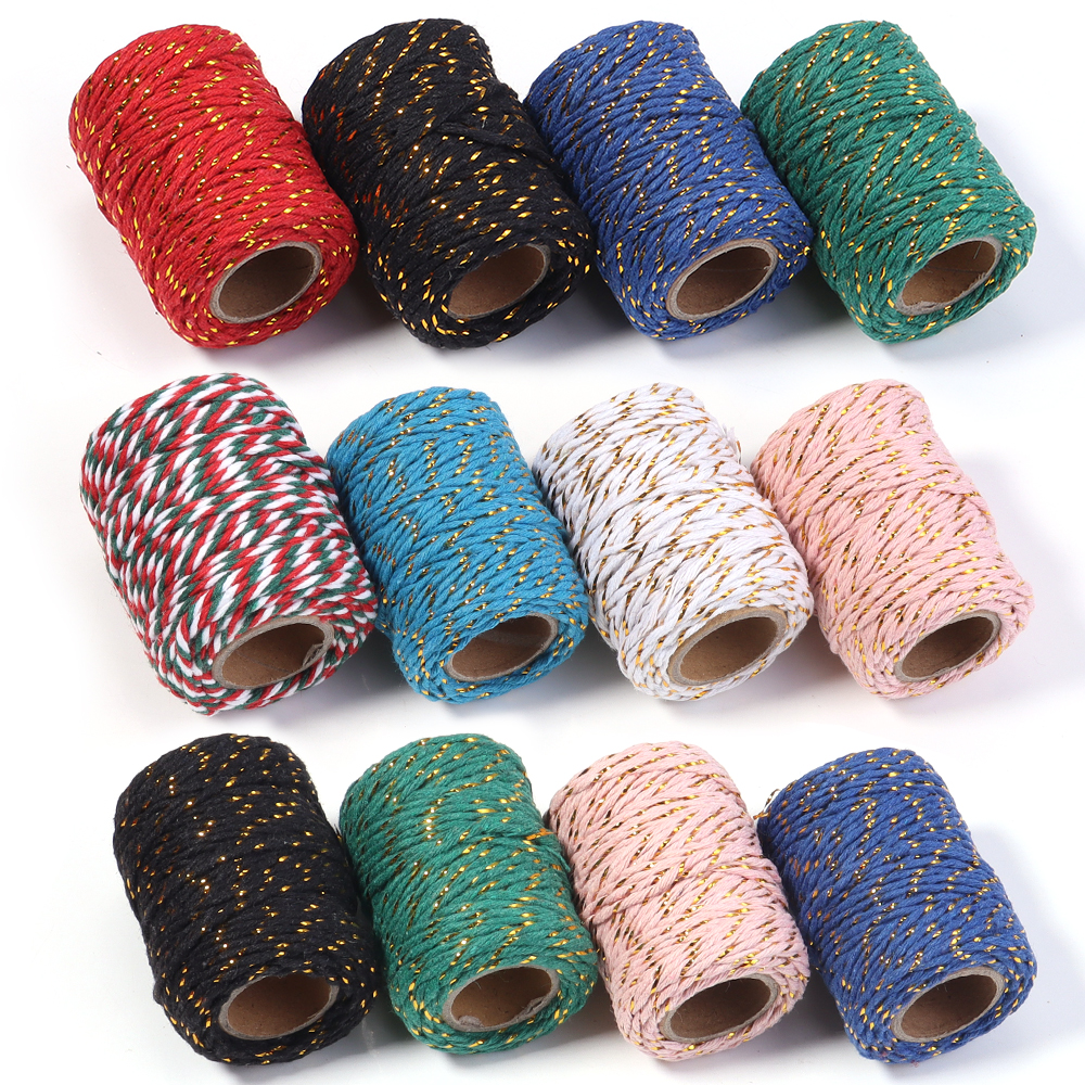 Home Textiles Usa - 20M/Roll Cotton Cord Baker Twine Colorful