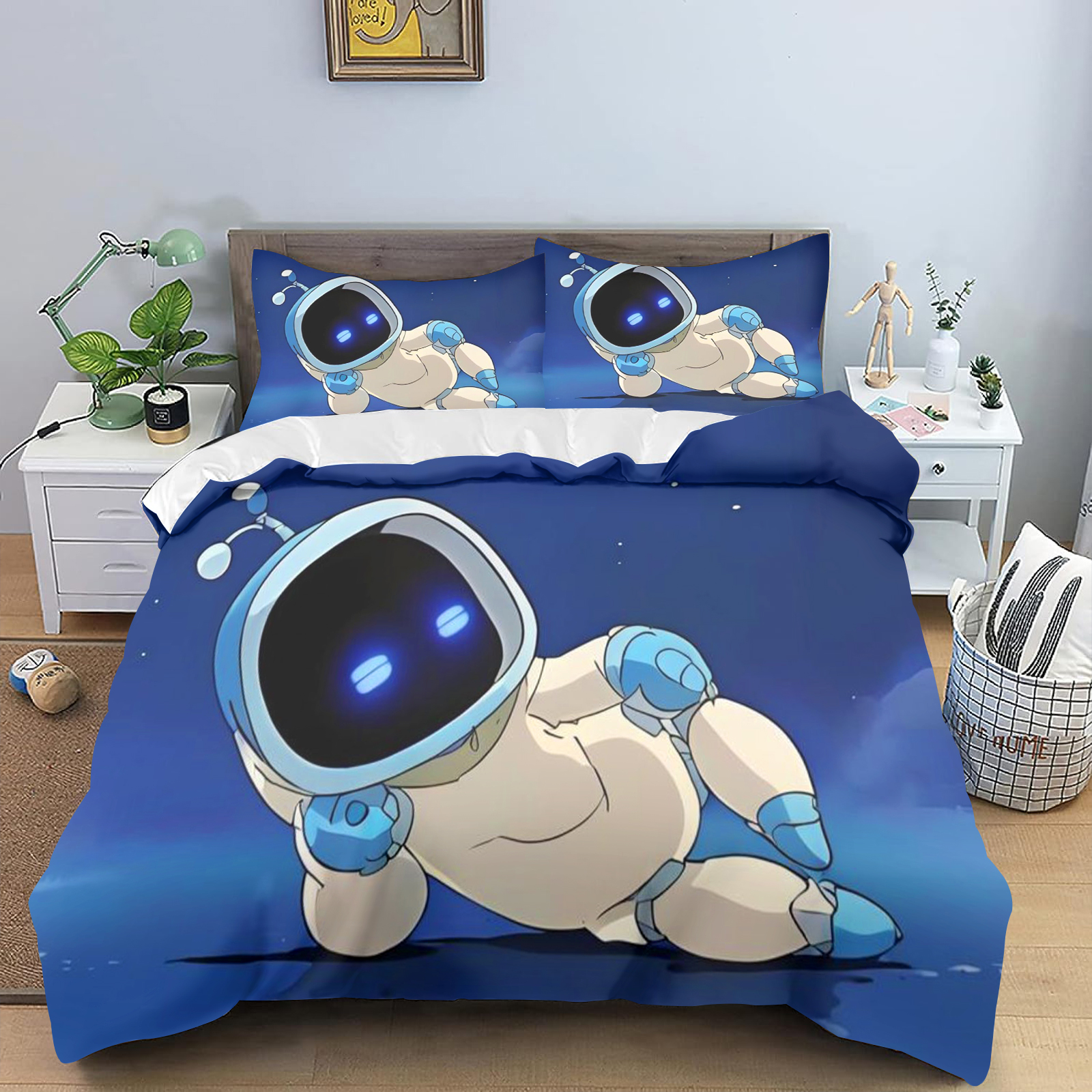Home Textiles Discount - Print Cartoon Astro Bot Duvet Cover