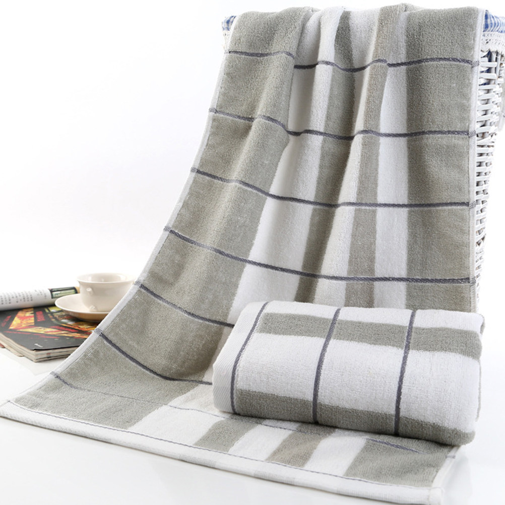 Home Textiles In Pakistan - 2Pcs Long Cotton Hand Towels Striped