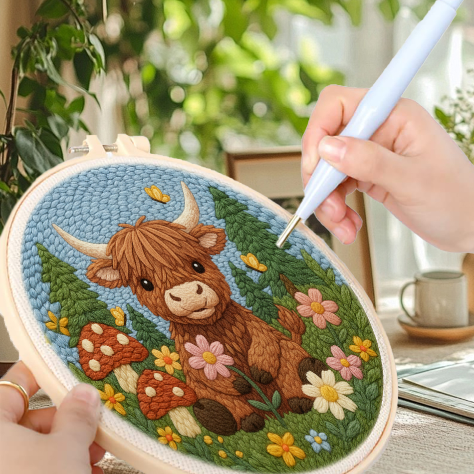 Home Textiles Discount - GATYZTORY punch needle embroidery package Cartoon