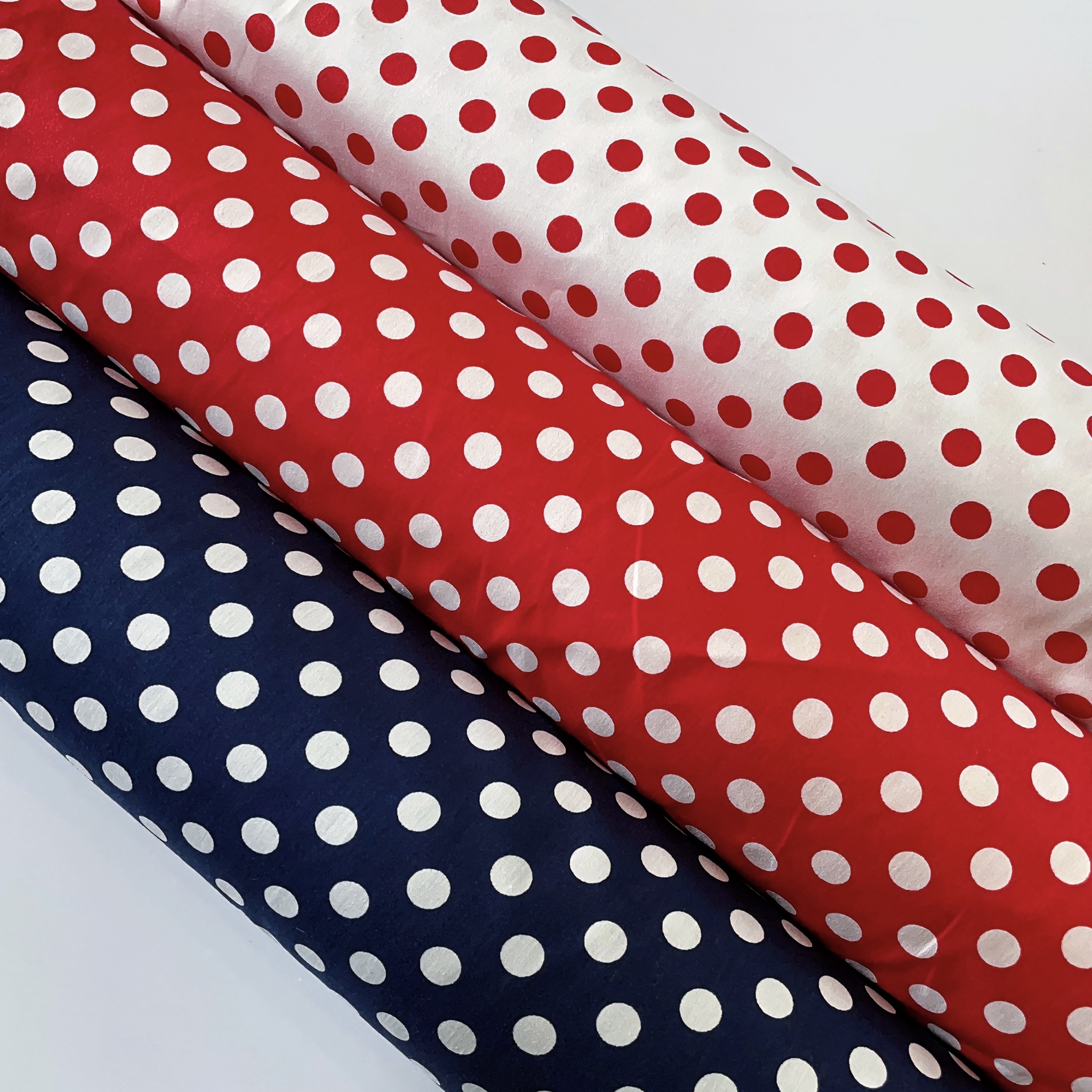 Home Textiles Discount - Soft Cotton Classic Polka Dot Fabric