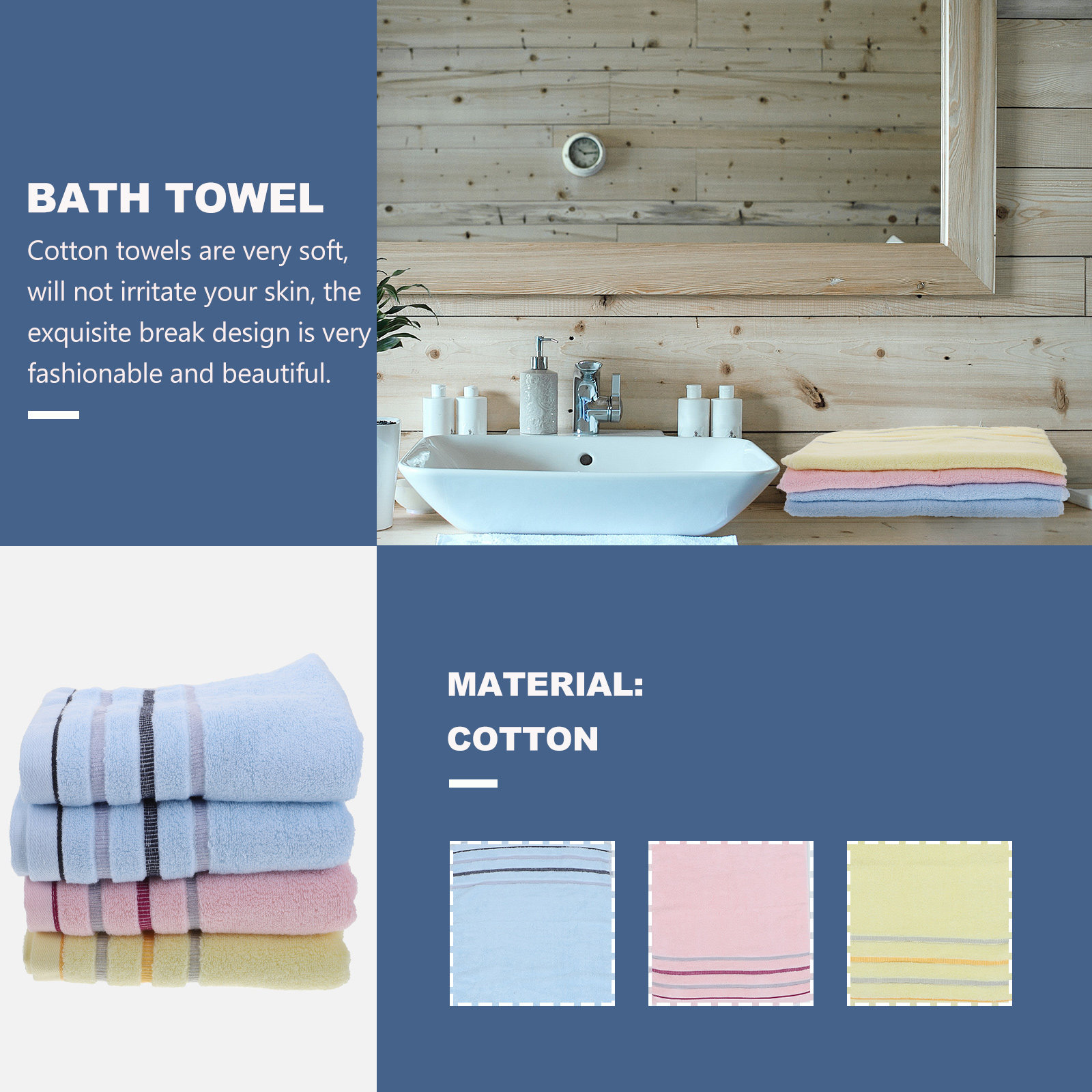 4Pcs Heavy Duty Cotton Bath To - Home Textiles In Pakistan บทวิจารณ์และราคา