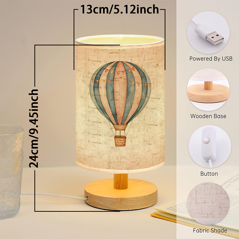 Hot Air Balloon Printed Minima - Home Textiles Usa บทวิจารณ์และราคา
