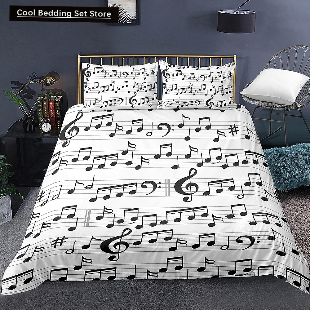 Music Notes Bedding Set for Ki - Home Textiles Notes บทวิจารณ์และราคา