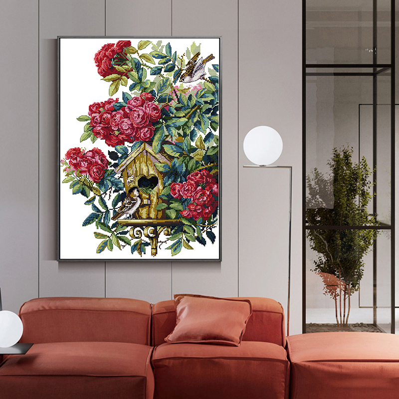 Bird's Home DIY Flower and Bir - Home Textiles Discount บทวิจารณ์และราคา