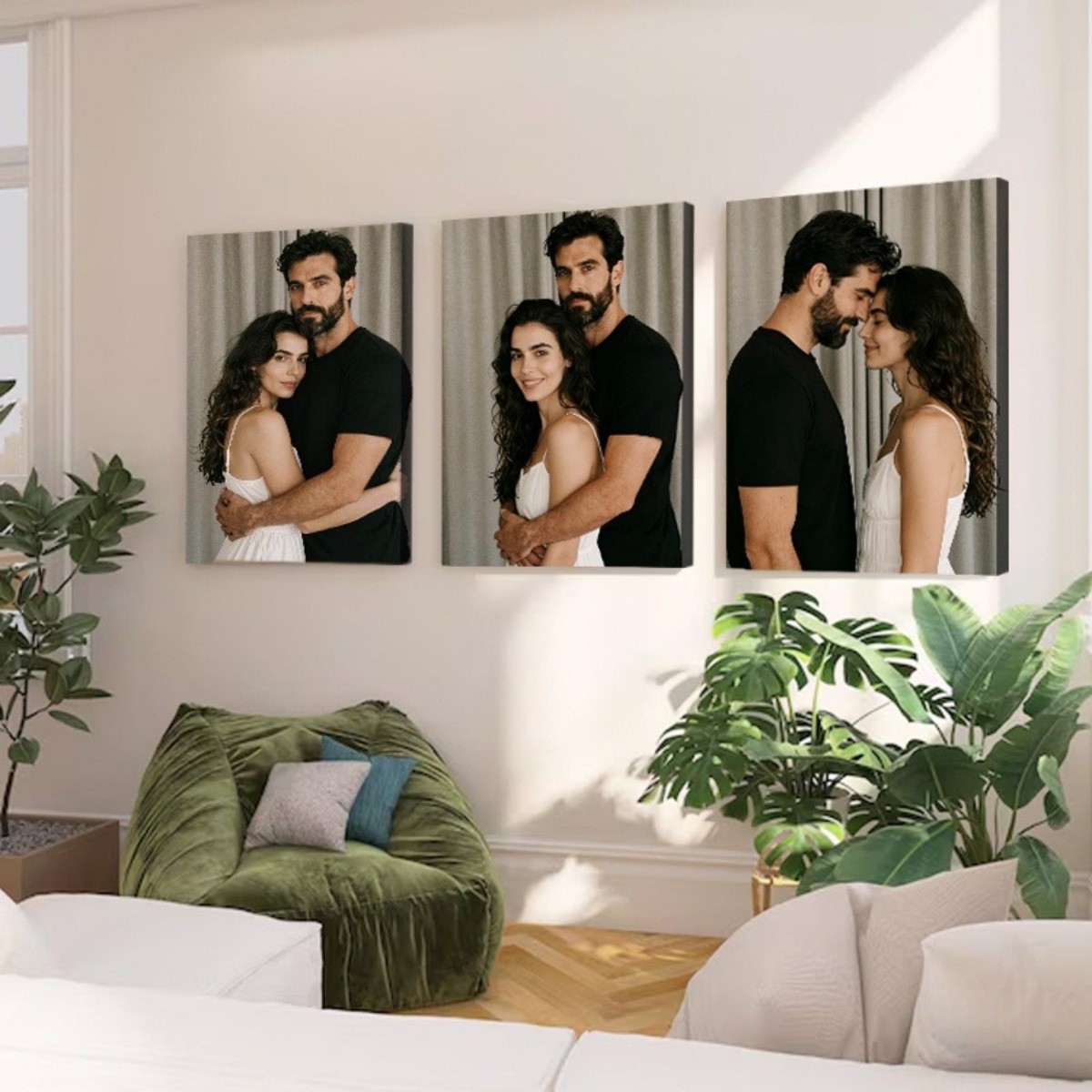 Set of 3 Custom Photo Decor Pi - Home Textiles Usa บทวิจารณ์และราคา