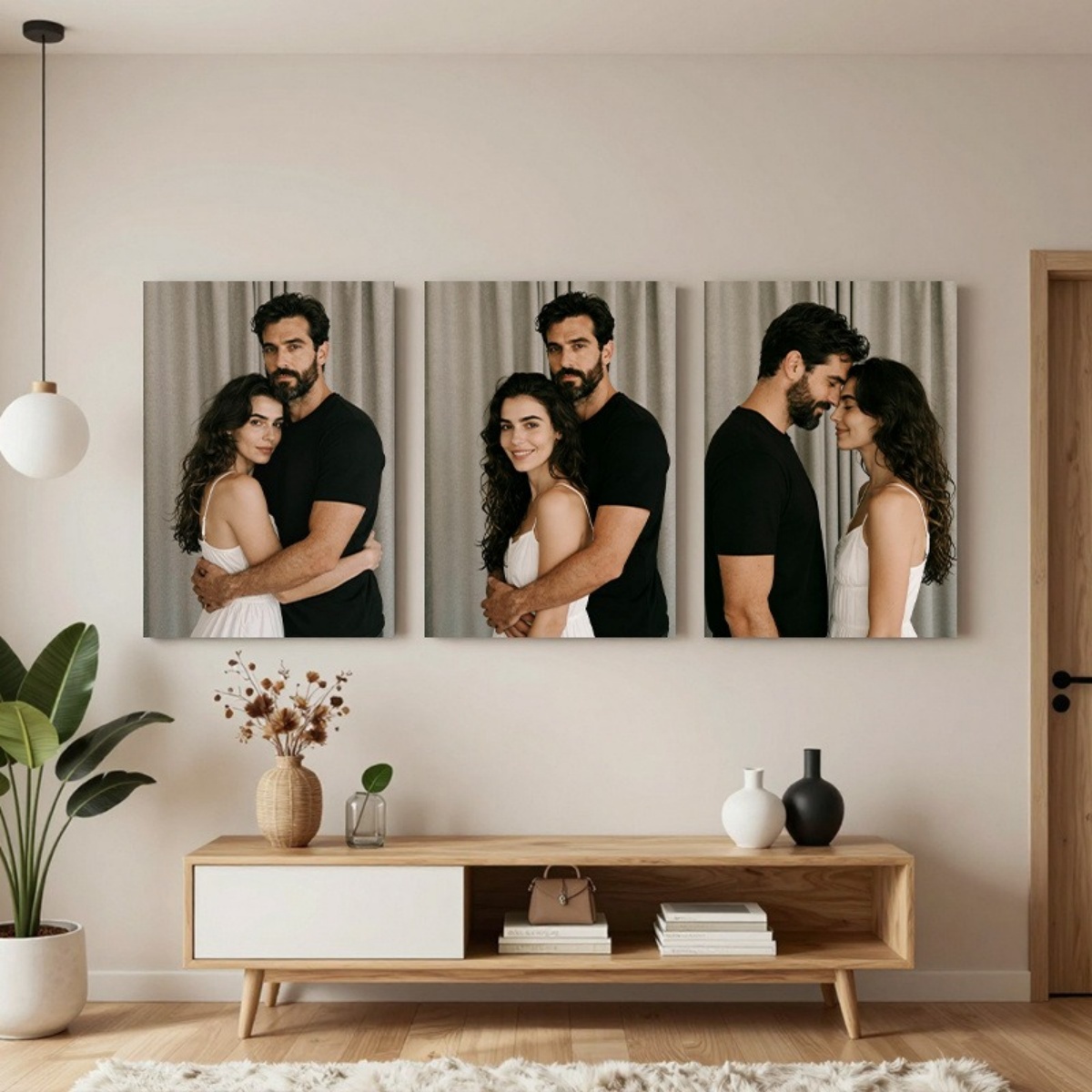 Set of 3 Custom Photo Decor Pi - Home Textiles Usa บทวิจารณ์และราคา