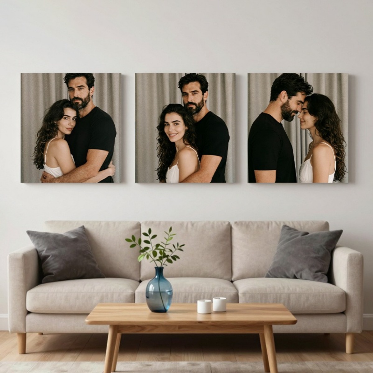 Set of 3 Custom Photo Decor Pi - Home Textiles Usa บทวิจารณ์และราคา