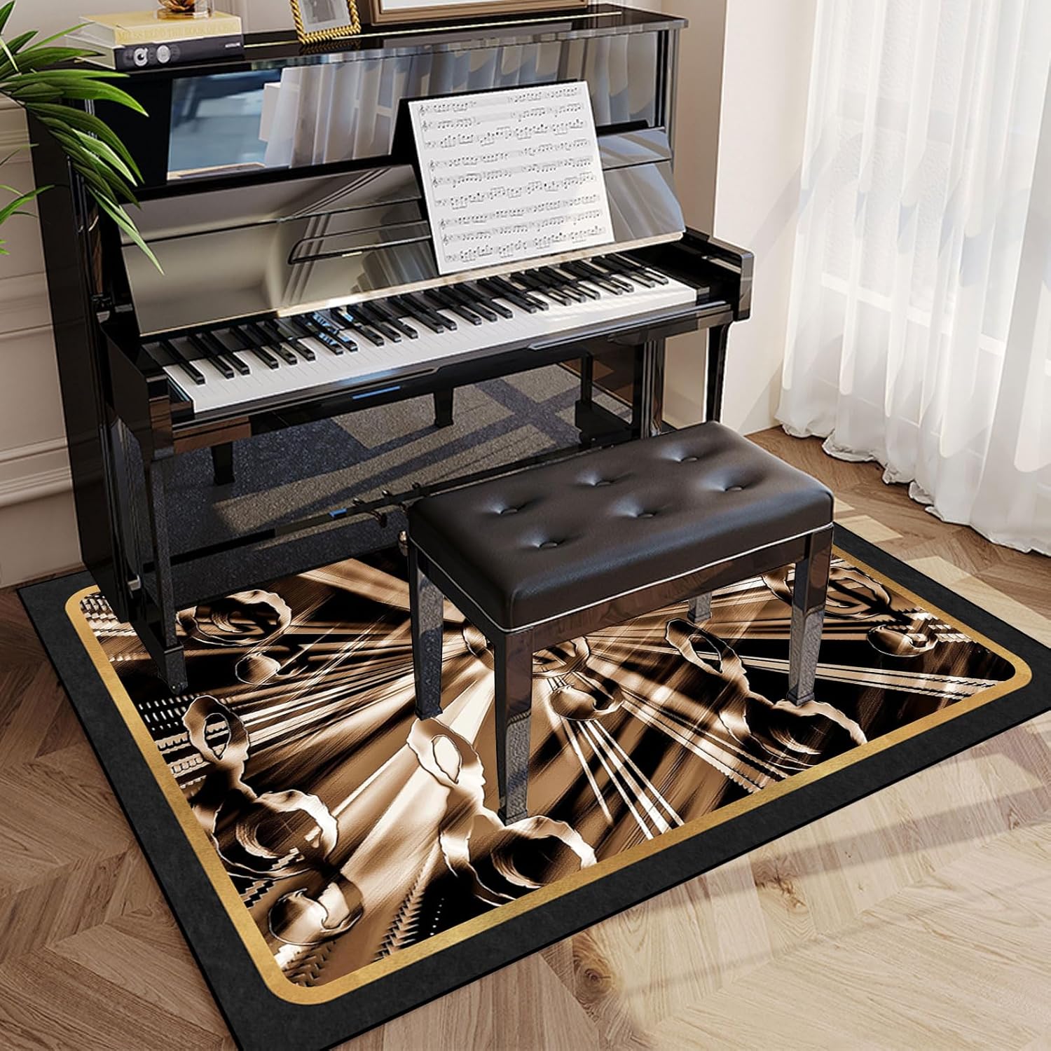 Music Note G Clef Pattern Carp - Home Textiles Notes บทวิจารณ์และราคา
