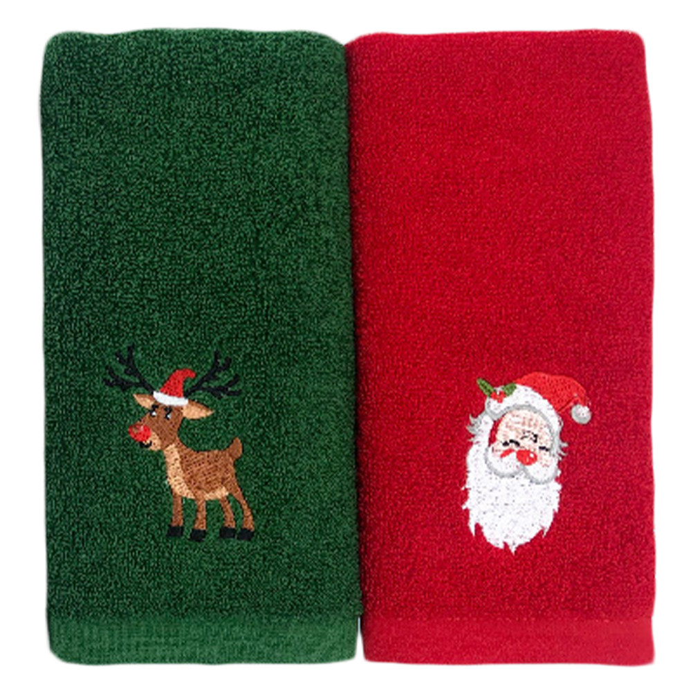 2Pcs Christmas Cotton Towel Xm - Home Textiles In Pakistan บทวิจารณ์และราคา