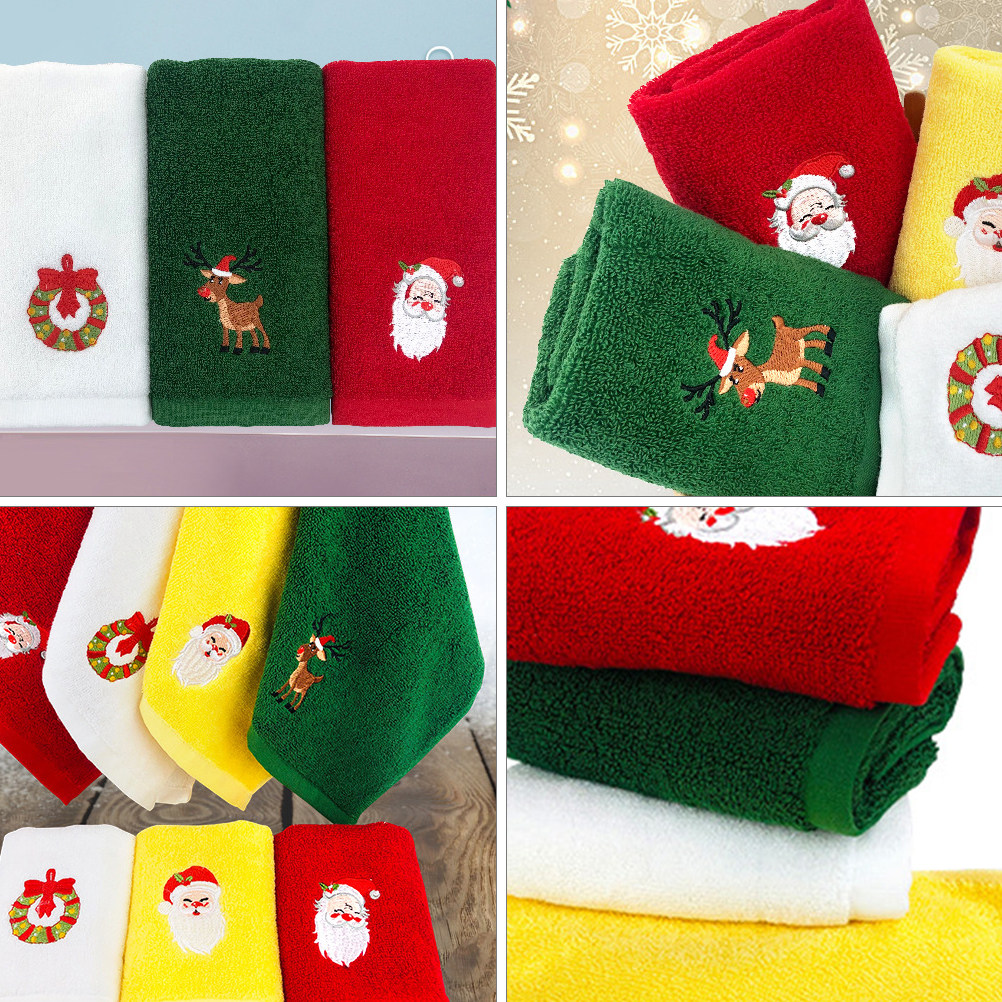 2Pcs Christmas Cotton Towel Xm - Home Textiles In Pakistan บทวิจารณ์และราคา
