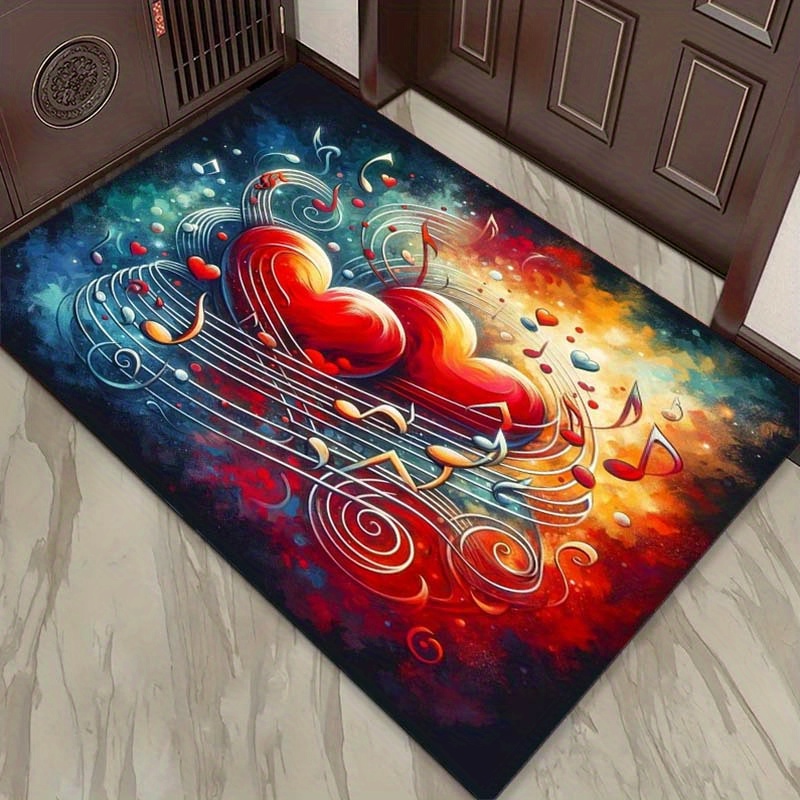 Heart Music Notes Rug - Romant - Home Textiles Notes บทวิจารณ์และราคา