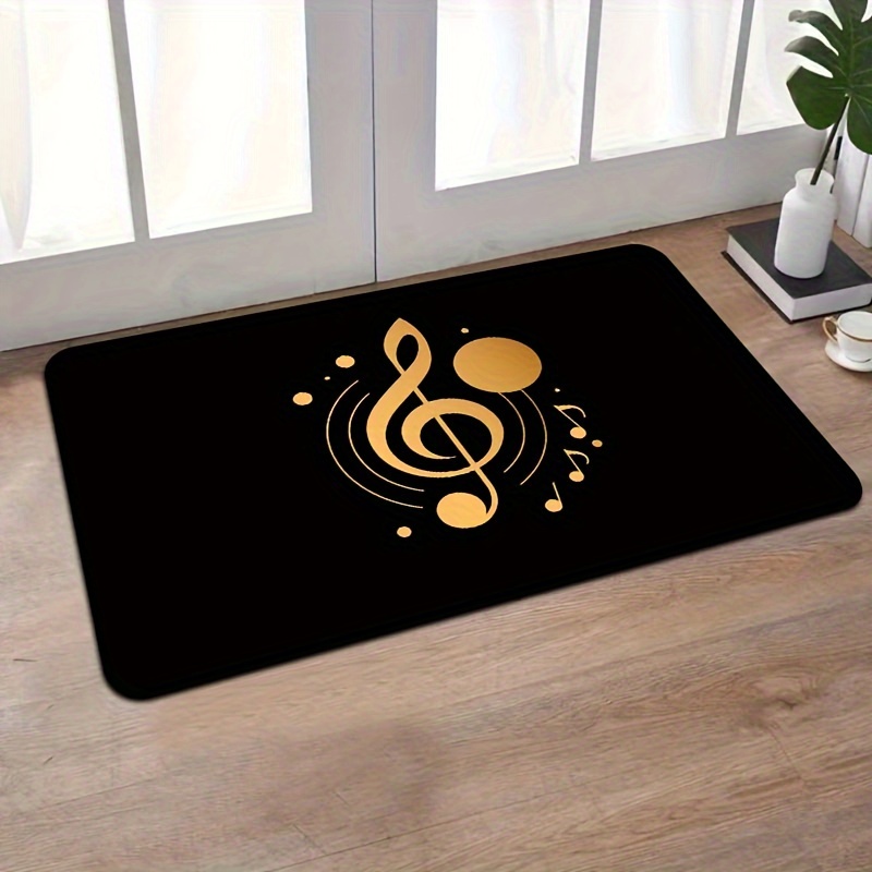 Simple Music Notes Area Rug, S - Home Textiles Notes บทวิจารณ์และราคา