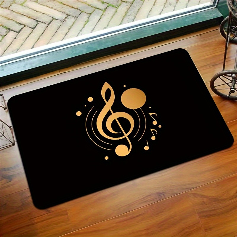 Simple Music Notes Area Rug, S - Home Textiles Notes บทวิจารณ์และราคา