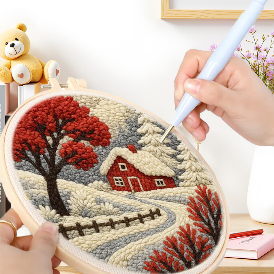 GATYZTORY punch needle embroid - Home Textiles Discount บทวิจารณ์และราคา