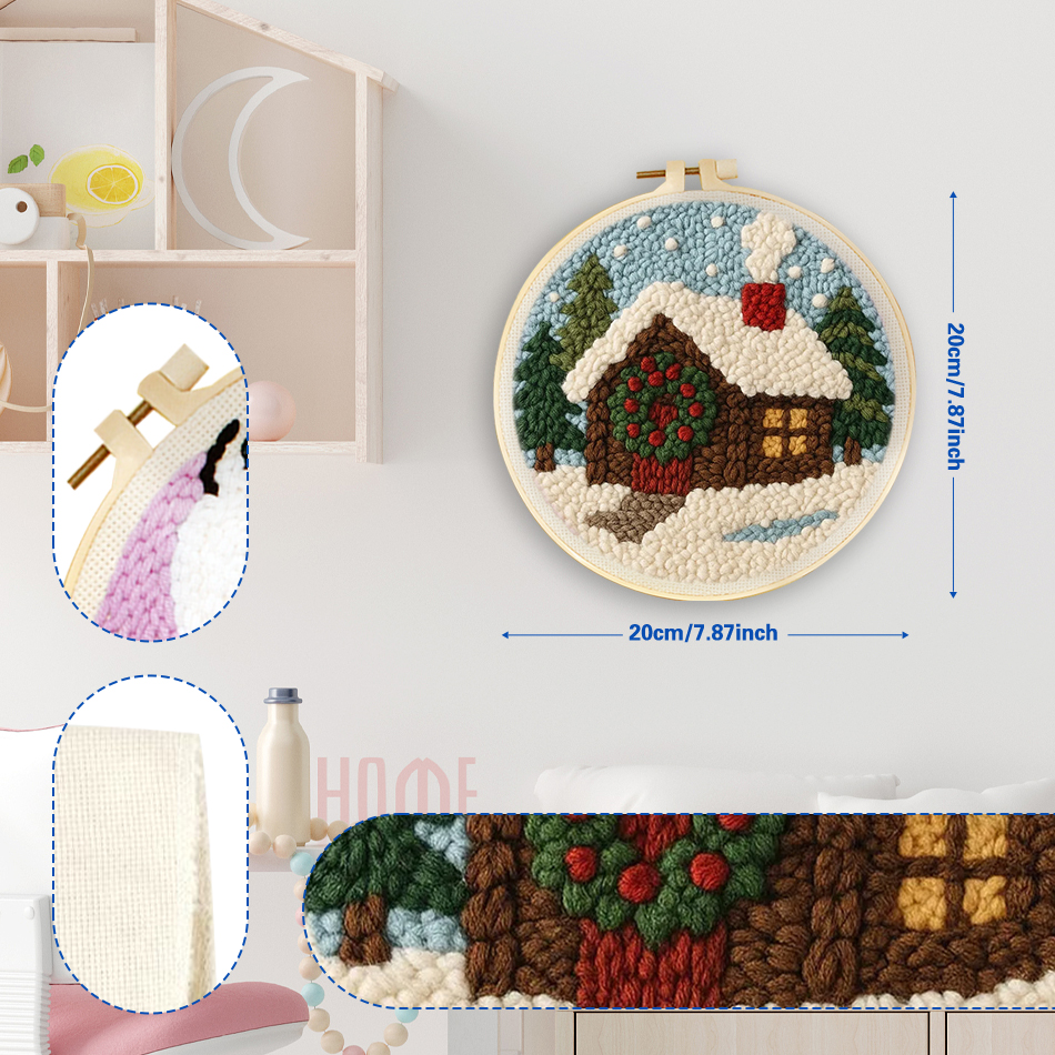 GATYZTORY punch needle embroid - Home Textiles Discount บทวิจารณ์และราคา