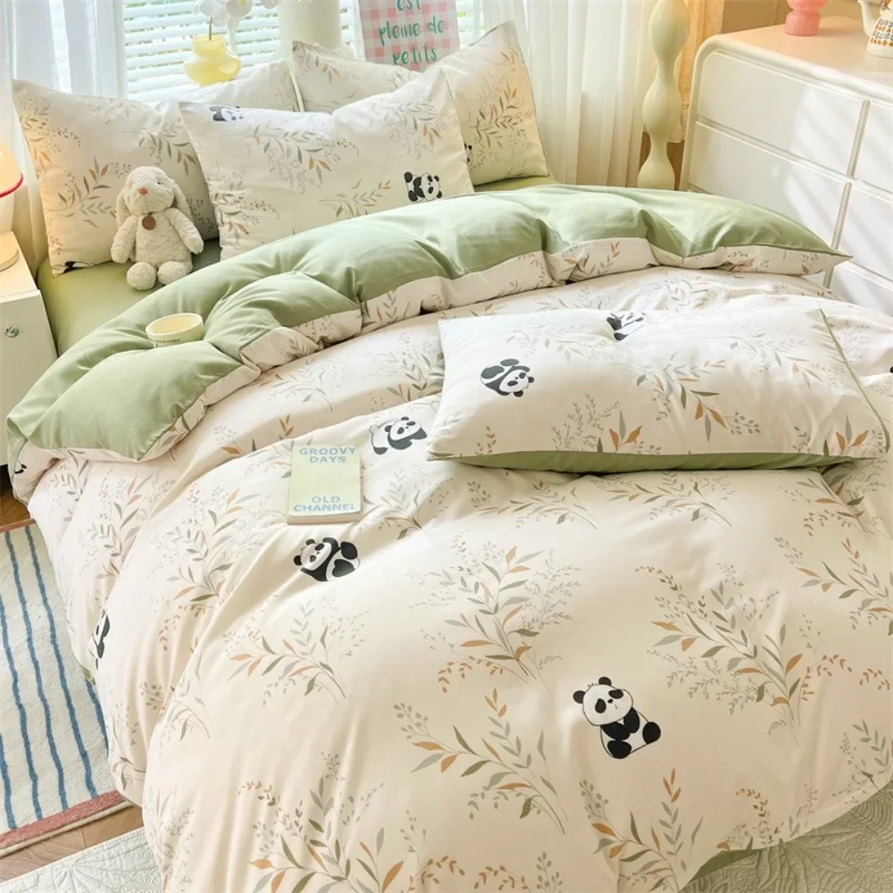 4pcs/set Plant Floral Print Se - Home Textiles Discount บทวิจารณ์และราคา
