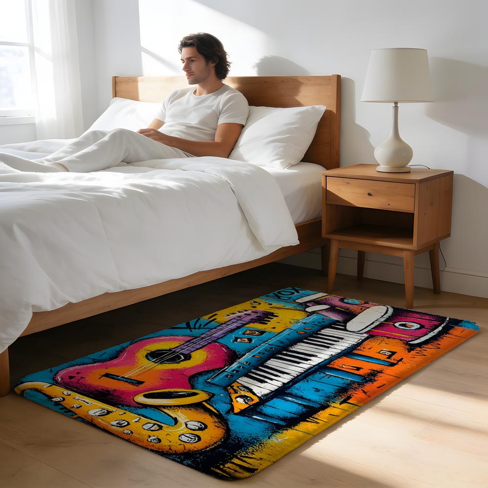 M-Music Note Print Rug Floor M - Home Textiles Notes บทวิจารณ์และราคา