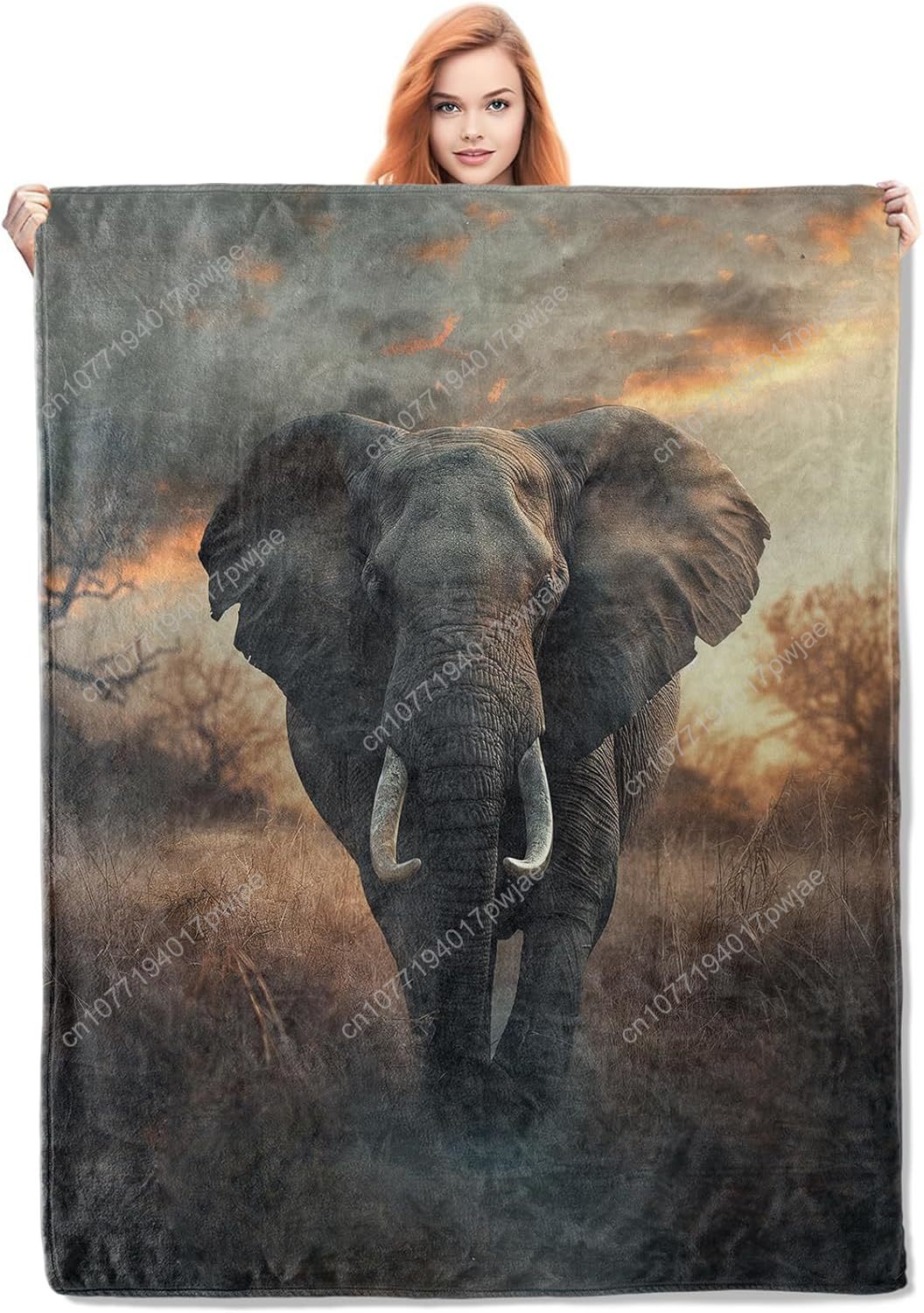 Elephant Fleece Blanket, Reali - Home Textiles Usa บทวิจารณ์และราคา