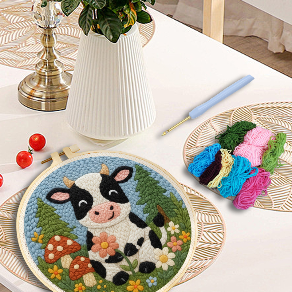 GATYZTORY punch needle embroid - Home Textiles Discount บทวิจารณ์และราคา