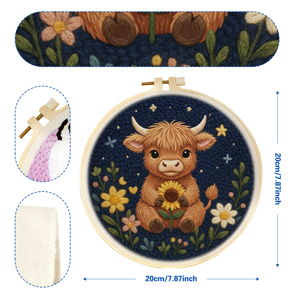GATYZTORY punch needle embroid - Home Textiles Discount บทวิจารณ์และราคา
