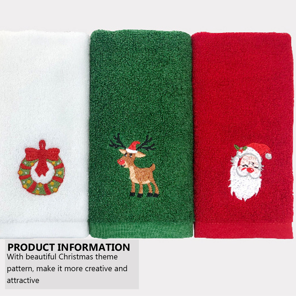 2pcs Christmas Cotton Towel Se - Home Textiles In Pakistan บทวิจารณ์และราคา