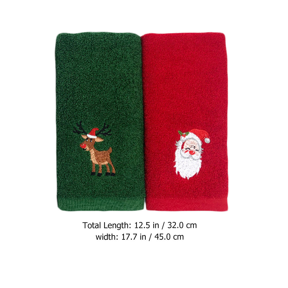 2pcs Christmas Cotton Towel Se - Home Textiles In Pakistan บทวิจารณ์และราคา