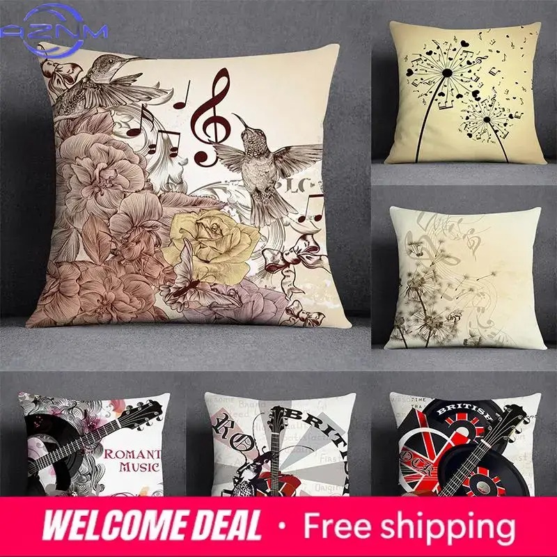 Musical Note Guitar Series Pat - Home Textiles Notes บทวิจารณ์และราคา