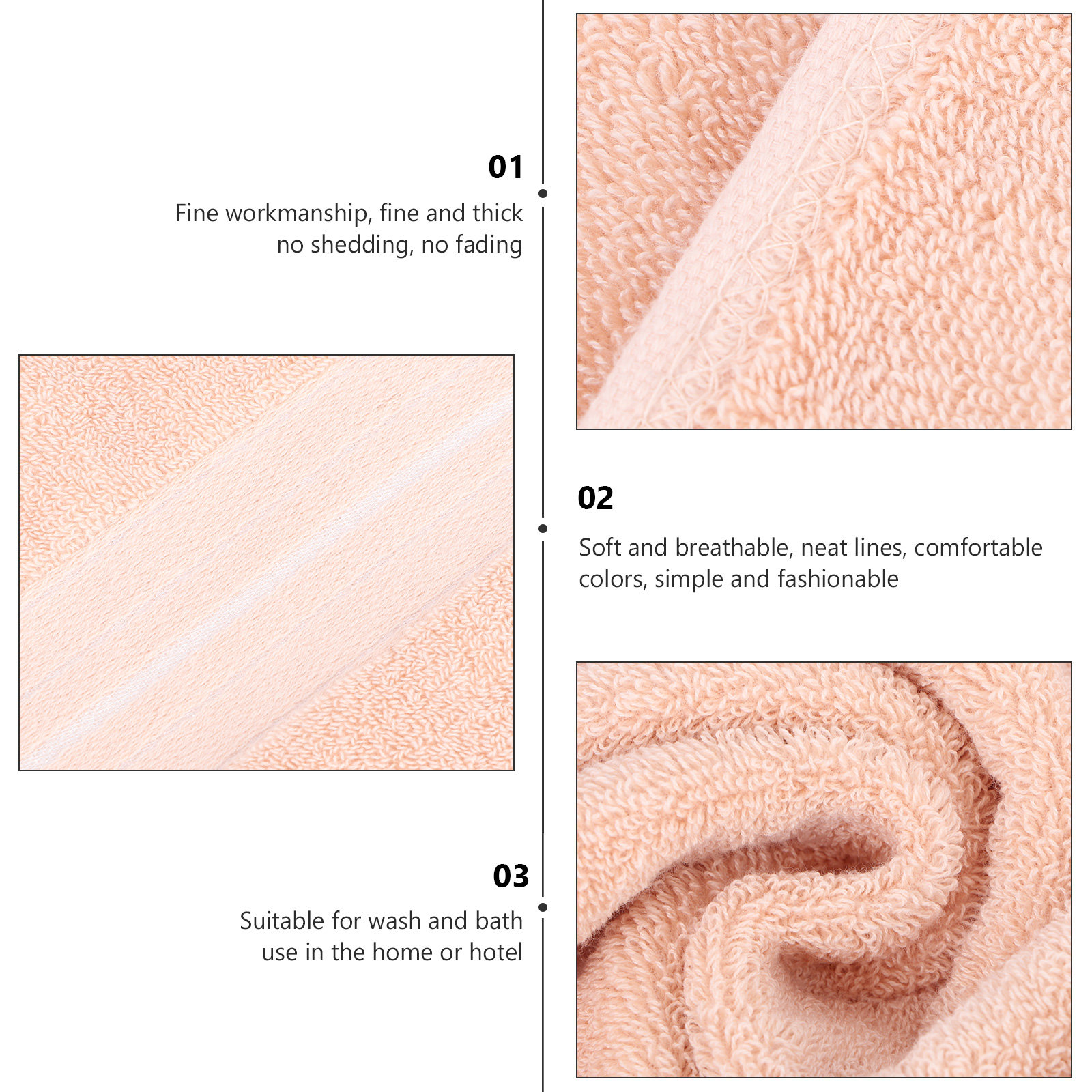 1Pcs Cotton Face Towel Premium - Home Textiles In Pakistan บทวิจารณ์และราคา