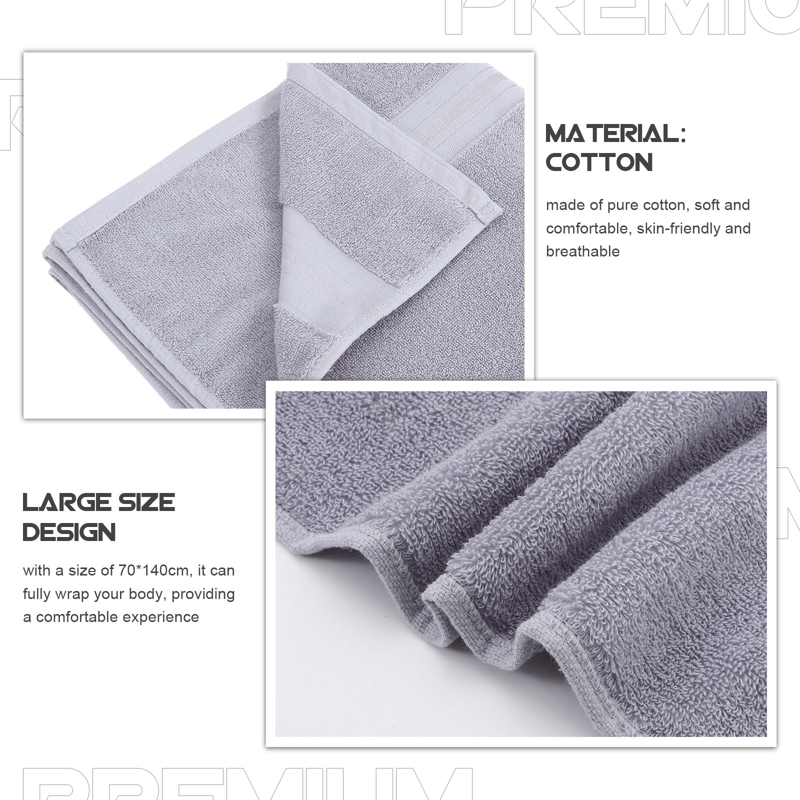 Pure Cotton Absorbent Bath Tow - Home Textiles In Pakistan บทวิจารณ์และราคา