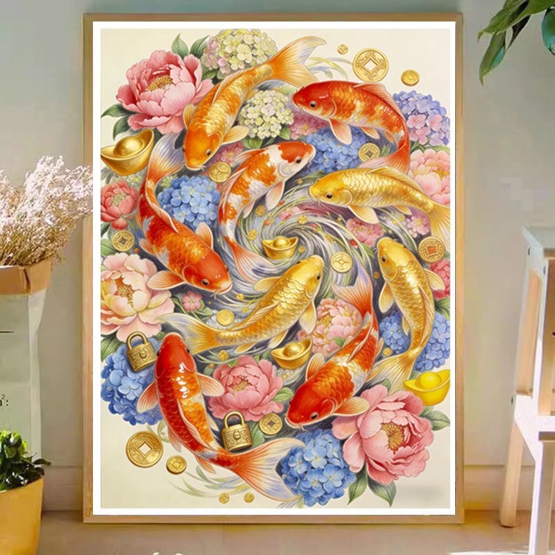 Goldfish 9CT 11CT Embroidery D - Home Textiles Discount บทวิจารณ์และราคา