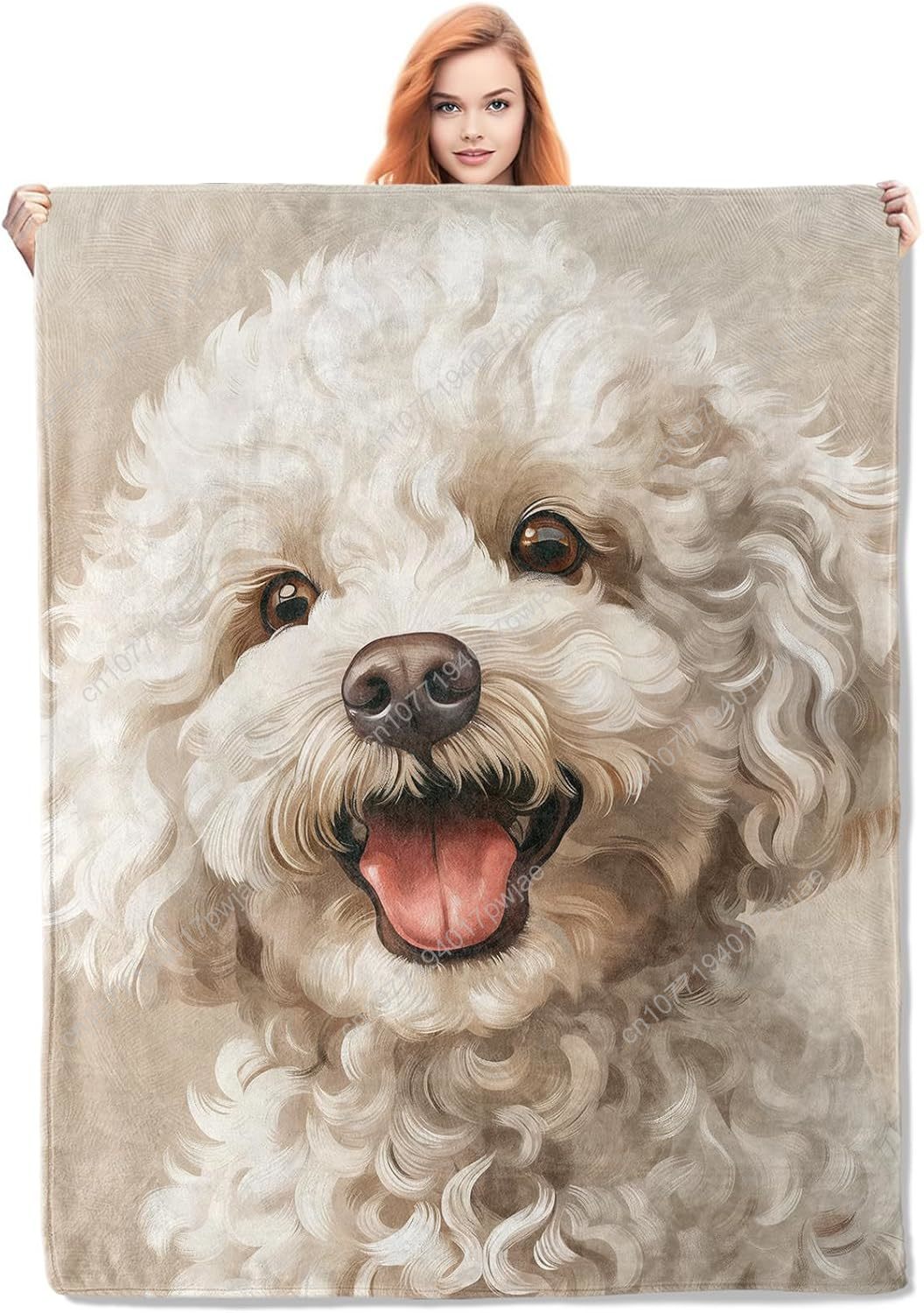 Joyful Poodle Portrait Blanket - Home Textiles Usa บทวิจารณ์และราคา