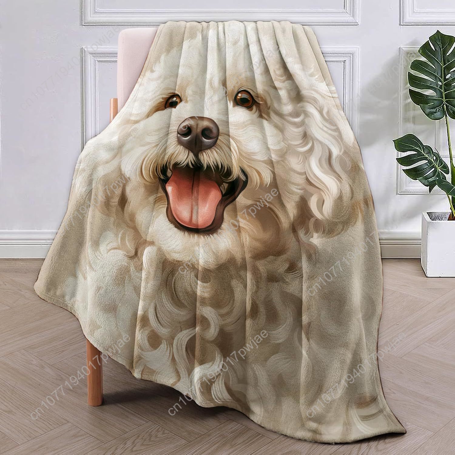 Joyful Poodle Portrait Blanket - Home Textiles Usa บทวิจารณ์และราคา