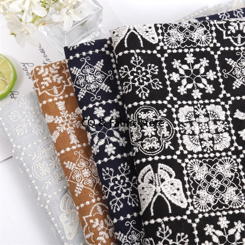 New Embroidered Cotton Hemp Fa - Home Textiles Discount บทวิจารณ์และราคา