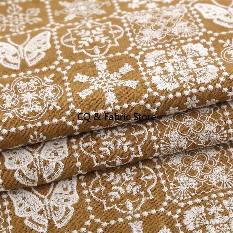 New Embroidered Cotton Hemp Fa - Home Textiles Discount บทวิจารณ์และราคา